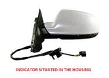 Audi A3 5 Door Hatchback 2008-2012 Door Mirror Electric Type Heated Power Fold With Indicator With Primed Cover Passenger Side L