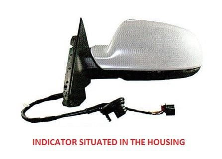 Audi A3 5 Door Hatchback 2008-2012 Door Mirror Electric Type Heated Power Fold With Indicator With Primed Cover Passenger Side L