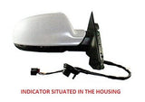 Audi A3 5 Door Hatchback 2008-2012 Door Mirror Electric Type Heated Power Fold With Indicator With Primed Cover Driver Side R