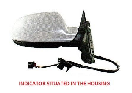 Audi A3 5 Door Hatchback 2008-2012 Door Mirror Electric Type Heated Power Fold With Indicator With Primed Cover Driver Side R