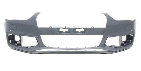 Audi A4 Estate 2011-2015 Front Bumper With Sensor Holes With Wash Jet Holes (Fits S-Line Models Only) Primed
