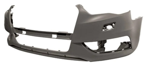 Audi A3 3 Door Hatchback 2012-2016 Front Bumper No Sensor Holes With Wash Jet Holes No Park Assist Holes (Fits SE & Sport Models Only) Primed