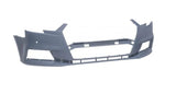 Audi A3 3 Door Hatchback 2016-2018 Front Bumper With Wash Jet Holes With Manual Hinged Wash Jet Covers With Sensor Holes (Fits SE & Sport Models Only) Primed