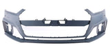 Audi A5 Hatchback (Sportback) 2017-2020 Front Bumper With Sensor Holes With Wash Jet Holes (Fits S-Line & Black Edition Models Only) Primed