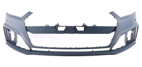 Audi A5 Hatchback (Sportback) 2017-2020 Front Bumper With Sensor Holes With Wash Jet Holes (Fits S-Line & Black Edition Models Only) Primed