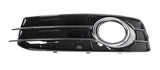 Audi A3 3 Door Hatchback 2008-2012 Front Bumper Grille With Lamp Hole (Fits S-Line Models Only) Gloss Black Passenger Side L