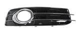 Audi A3 3 Door Hatchback 2008-2012 Front Bumper Grille With Lamp Hole (Fits S-Line Models Only) Gloss Black Driver Side R