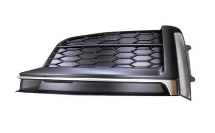 Audi A5 Cabriolet 2017-2020 Front Bumper Grille Outer Section With Chrome Trim (Fits S-Line Models Only) Passenger Side L