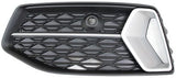 Audi A6 Saloon 2018-2025 Front Bumper Grille Outer Section With Sensor Hole With Silver Trim (Fits Sport Models Only) Passenger Side L