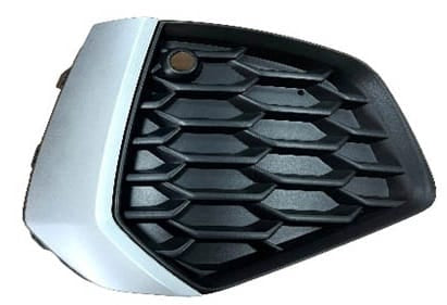 Audi A3 5 Door Hatchback 2020-2024 Front Bumper Grille Outer Section With Sensor Hole With Silver Trim (Fits S-Line Models Only) Driver Side R