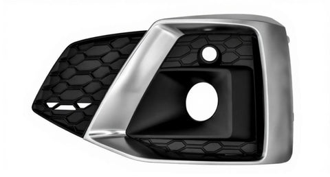 Audi A5 Cabriolet 2020-2024 Front Bumper Grille Outer Section With Sensor Hole With Lamp Hole With Chrome Surround (Fits S-Line Models Only) Passenger Side L