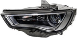 Audi A3 Cabriolet 2014-2016 Headlamp Bi-Xenon With LED Daytime Running Lamp Black Passenger Side L