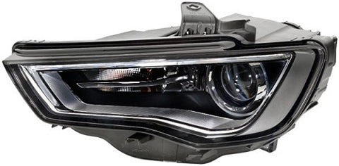 Audi A3 5 Door Hatchback 2012-2016 Headlamp Bi-Xenon With LED Daytime Running Lamp Black Passenger Side L