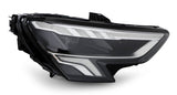 Audi A3 Saloon 2020-2024 Headlamp LED Non Matrix Black & Silver Driver Side R