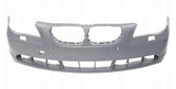 BMW 5 Series Saloon 2003-2007 Front Bumper With Sensor Holes With Wash Jet Holes (Not M5 or M-Sport Models) Primed 