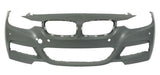 BMW 3 Series 4 Door Saloon 2015-2018 Front Bumper With 4 Sensor Holes With 2 Park Assist Holes No Wash Jet Holes No Camera Hole (Fits M-Sport Models) Primed