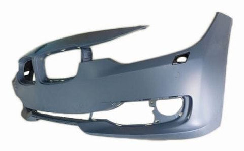 BMW 3 Series 4 Door Saloon 2011-2015 Front Bumper No Sensor Holes With Wash Jet Holes No Park Assist Holes No Camera Hole (Fits Luxury & Modern & Sport Models Only) Primed