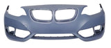 BMW 2 Series Cabriolet 2014-2018 Front Bumper No Sensor Holes No Wash Jet Holes No Park Assist Holes (Fits SE & Sport & Luxury Models Only) Primed