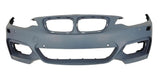 BMW 2 Series Cabriolet 2017-2021 Front Bumper With Sensor Holes With Wash Jet Holes With Park Assist Holes (Fits M-Sport Models Only) Primed