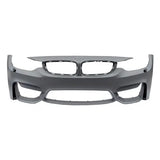 BMW 4 Series Coupe 2017-2020 Front Bumper No Sensor Holes With Wash Jet Holes No Park Assist Holes No Camera Hole (Fits M4 Models) Primed
