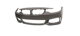 BMW 4 Series Cabriolet 2017-2021 Front Bumper No Sensor Holes No Wash Jet Holes No Park Assist Holes No Camera Hole (Fits M-Sport Models Only) Primed