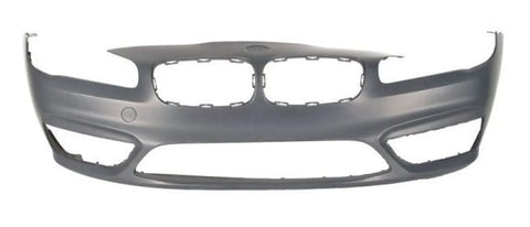 BMW 2 Series Gran Tourer Hatchback 2015-2018 Front Bumper No Sensor Holes With Park Assist Holes (Fits SE & Luxury & Sport Models) Primed