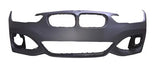 BMW 1 Series 3 Door Hatchback 2015-2019 Front Bumper No Sensor Holes No Wash Jet Holes (With Template To Drill Holes) M-Sport Models - Primed 