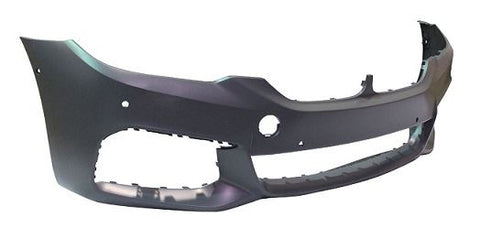 BMW 5 Series Saloon 2017-2020 Front Bumper With 6 Sensor Holes No Wash Jet Holes (M-Sport Models) Primed