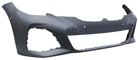 BMW 3 Series 4 Door Saloon 2019-2023 Front Bumper With Sensor Holes With Park Assist Holes (M-Sport Models) Primed