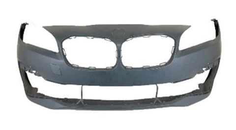BMW 2 Series Gran Tourer Hatchback 2018-2022 Front Bumper No Sensor Holes (With Template To Drill Sensors and Park Assist) SE and Sport Models Only - Primed