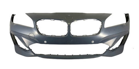 BMW 2 Series Active Tourer Hatchback 2018-2022 Front Bumper With Sensor Holes No Park Assist Holes (With Template To Drill Holes) M-Sport Models - Primed 