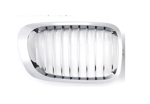 BMW 3 Series Coupe 1998-2003 Front Grille Chrome Slats With Chrome Surround Driver Side R