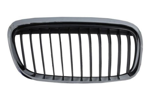 BMW 2 Series Active Tourer Hatchback 2014-2018 Front Grille With Black Slats & Chrome Surround (Sport Models) Driver Side R Black & Chrome