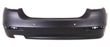 BMW 5 Series Saloon 2013-2017 Rear Bumper With Sensor Holes Double Exhaust Type (Fits SE Models Only) Primed