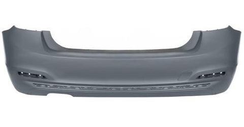 BMW 3 Series 4 Door Saloon 2015-2019 Rear Bumper Double Exhaust Type No Sensor Holes (With Template To Drill Sensors) Sport Models Only Primed