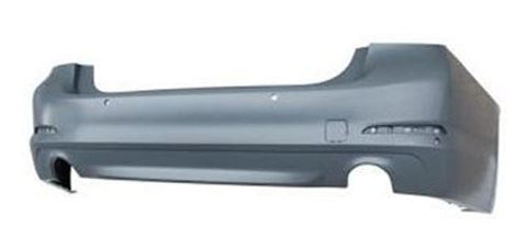 BMW 5 Series Saloon 2017-2020 Rear Bumper With Sensor Holes Round Exhaust Type (SE Models Only) Primed