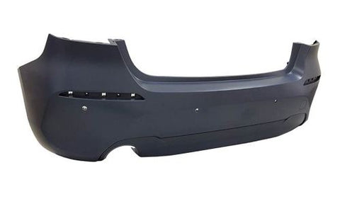 BMW 1 Series 5 Door Hatchback 2019-2024 Rear Bumper With Sensor Holes Single Exhaust Hole Type (Not M-Sport Models) Primed
