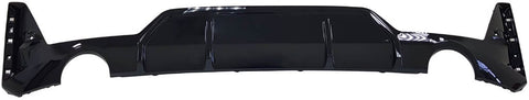 BMW 3 Series 4 Door Saloon 2023- G20 LCI Rear Bumper Spoiler With Sensor Holes Single Pipe Double Exhaust (Fits M-Sport Models Only) Gloss Black