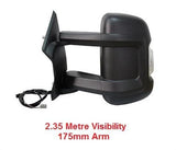 Citroen Relay Van 2017-2024 Door Mirror Electric Heated Type With Black Cover - No Temp Sensor (Long 175mm Arm Length) Passenger Side L