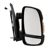 Citroen Relay Van 2017-2024 Door Mirror Manual Fold Electric Type Heated Short Arm With Blind Spot System With Amber Indicator With Black Cover Driver Side R