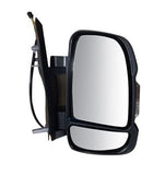 Fiat Ducato Van 2014-2017 Door Mirror Manual Fold Electric Type Heated Short Arm No Blind Spot System Twin Glass With Clear Indicator With Black Cover Driver Side R