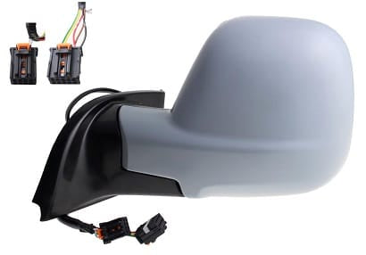 Fiat Doblo Van 2022-2025 Door Mirror Manual Fold Electric Type Heated No Blind Spot System With Primed Cover Passenger Side L