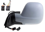 Toyota Proace City VAN 2019-2024 Door Mirror Manual Fold Electric Type Heated No Blind Spot System With Primed Cover Passenger Side L
