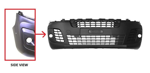 Citroen Dispatch Van 2016-2024 Front Bumper With Sensor Holes With Lamp Holes With Blind Spot Holes No Radar Sensor Hole Textured