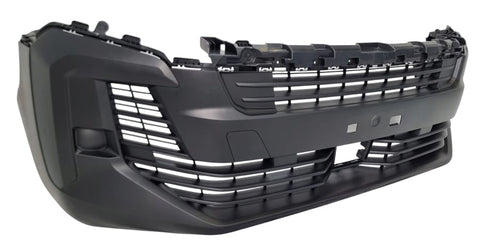 Vauxhall Vivaro Van 2023- Front Bumper No Sensor Holes No Blind Spot Holes No Lamp Holes (With Template To Drill Holes) Textured