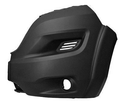 Peugeot Boxer Van 2014- Front Bumper Corner With Lamp Holes - Black (With Wheel Arch Extension - Only Fits 2017 onwards) Passenger Side L