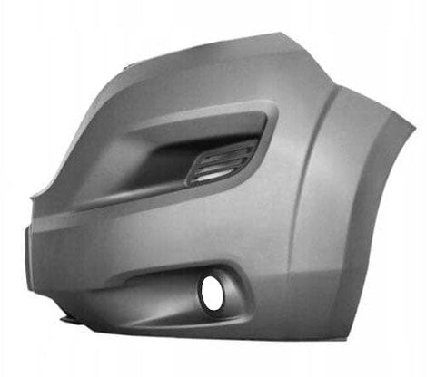Peugeot Boxer Van 2017-2024 Front Bumper Corner With Lamp Hole (No Wheel Arch Extension) Primed - Passenger Side L