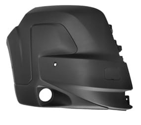 Vauxhall Movano Van 2023- Front Bumper Corner With Sensor Hole With Park Assist Hole With Lamp Hole No Wheel Arch Extension Textured Driver Side R