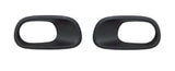 Citroen C3 5 Door Hatchback 2016-2020 Front Bumper Grille Outer Section With Lamp Hole 2 Piece Set Black