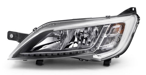 Fiat Ducato Van 2017-2024 Headlamp With LED Daytime Running Lamps Chrome Passenger Side L
